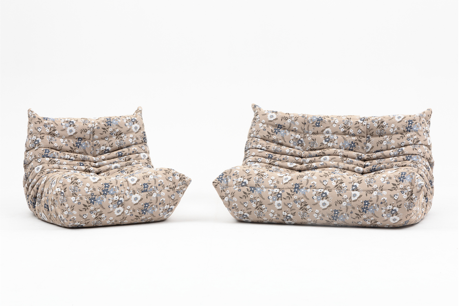 Set_of_Togo_Sofas_and_Pouf_by_Michel_Ducaroy_for_Ligne_Roset,_Flower_pattern,_France,_1979