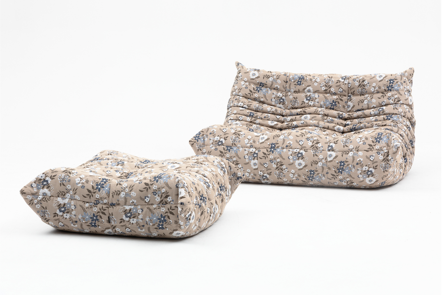 Set_of_Togo_Sofas_and_Pouf_by_Michel_Ducaroy_for_Ligne_Roset,_Flower_pattern,_France,_1979
