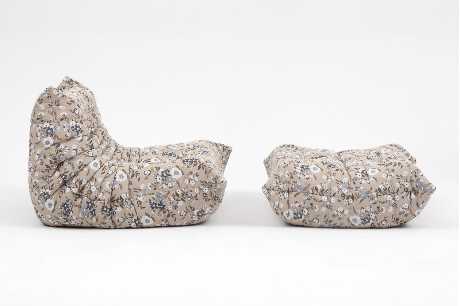 Set_of_Togo_Sofas_and_Pouf_by_Michel_Ducaroy_for_Ligne_Roset,_Flower_pattern,_France,_1979