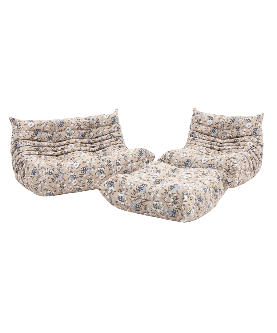 Set_of_Togo_Sofas_and_Pouf_by_Michel_Ducaroy_for_Ligne_Roset,_Flower_pattern,_France,_1979