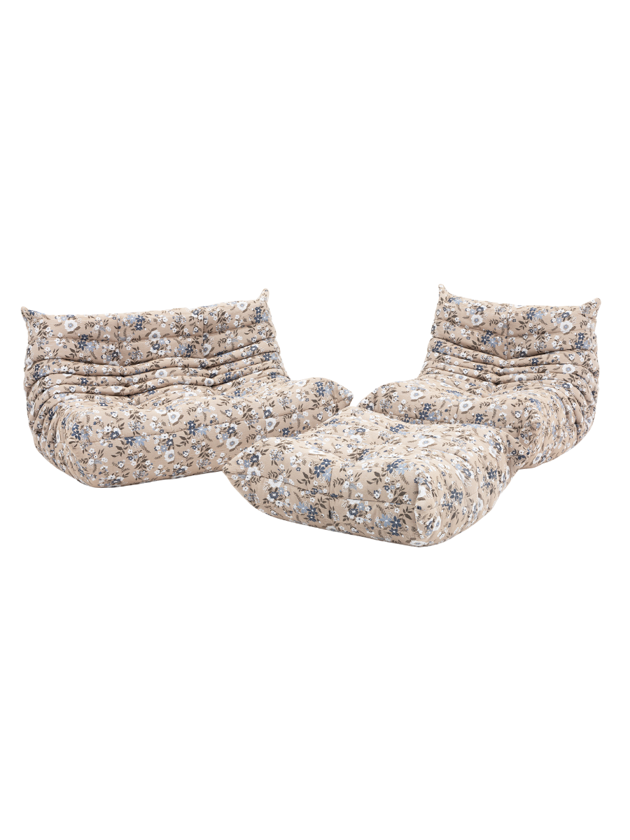 Set_of_Togo_Sofas_and_Pouf_by_Michel_Ducaroy_for_Ligne_Roset,_Flower_pattern,_France,_1979