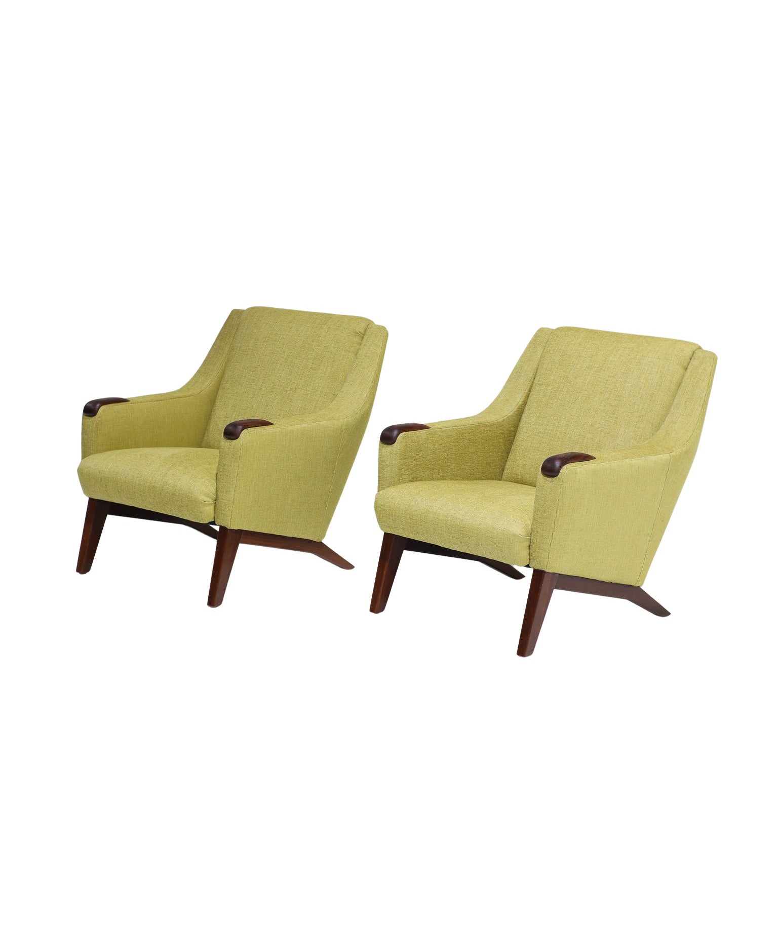 Set_of_two_Danish_vintage_armchairs_teak_wood_yellow_fabric