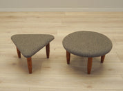 Set_of_2_Footstools,_Beech_Wood,_Brown_Fabric,_1990s_Denmark