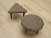 Set_of_2_Footstools,_Beech_Wood,_Brown_Fabric,_1990s_Denmark