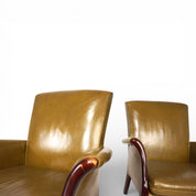 Set_of_2_moss_green_Froxfield_leather_armchairs_by_Parker_Knoll,_1960