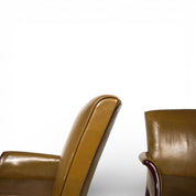 Set_of_2_moss_green_Froxfield_leather_armchairs_by_Parker_Knoll,_1960