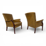 Set_of_2_moss_green_Froxfield_leather_armchairs_by_Parker_Knoll,_1960