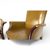 Set_of_2_moss_green_Froxfield_leather_armchairs_by_Parker_Knoll,_1960