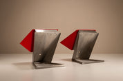 Set_of_2_Sculptural_Lounge_Chairs,_Metal_And_Red_Leather,_1960s,_Italy