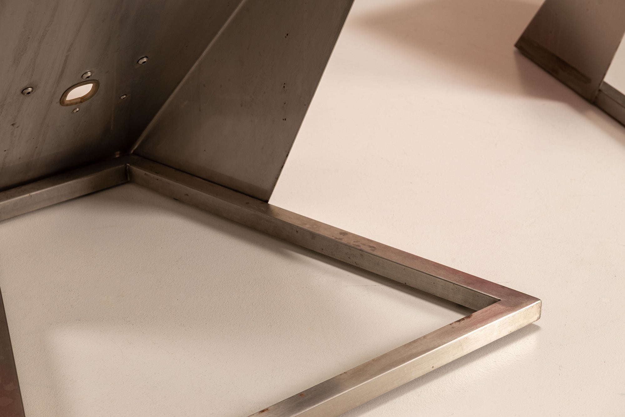 Set_of_2_Sculptural_Lounge_Chairs,_Metal_And_Red_Leather,_1960s,_Italy