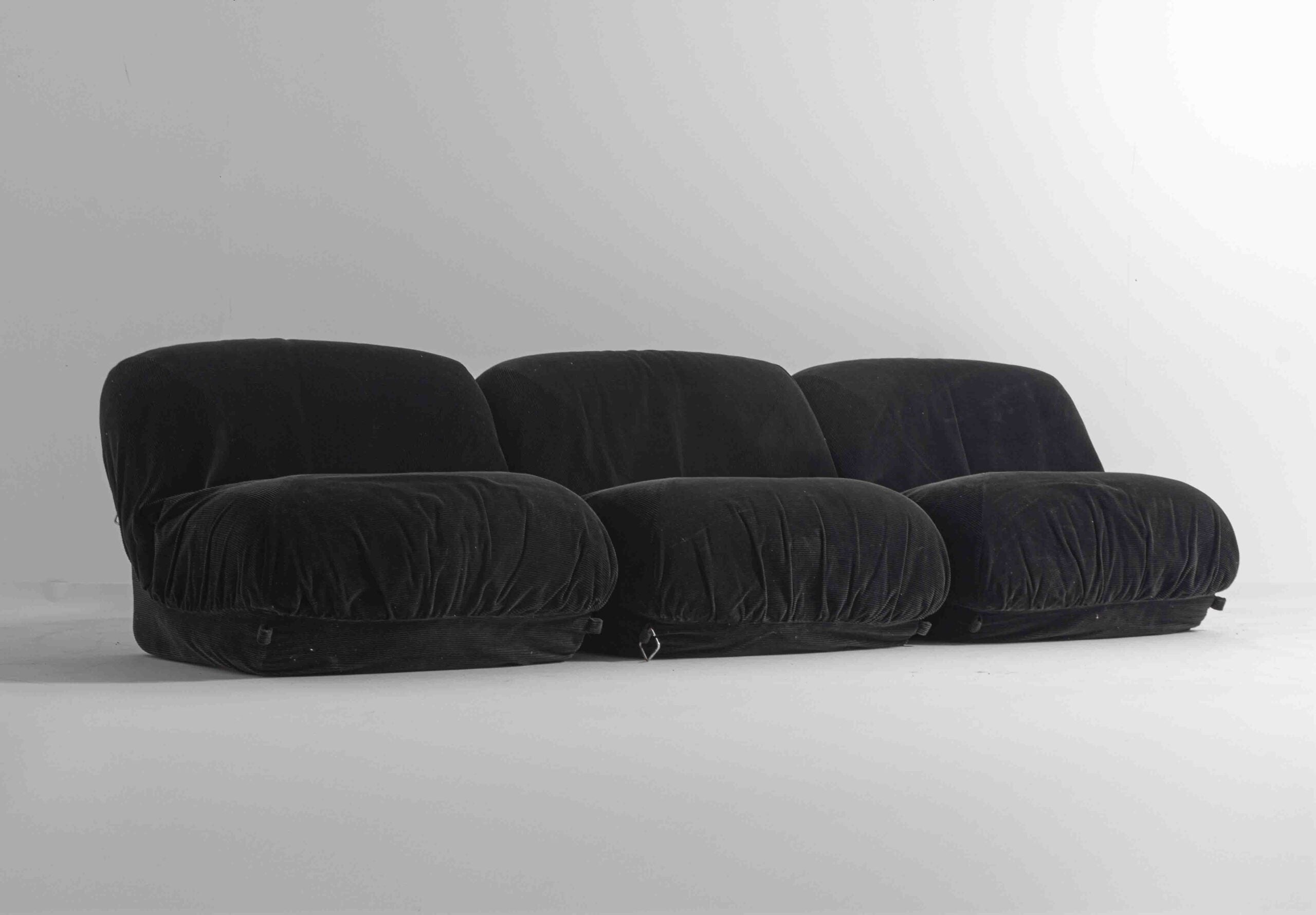 Seven-Piece_“Patate”_Modular_Sofa_by_Airborne_in_Black_Velvet,_1970s