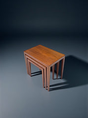 Severin_Hansen_Teak_Nesting_Tables_for_Haslev_Mobelfabrik,_Demark_1960's