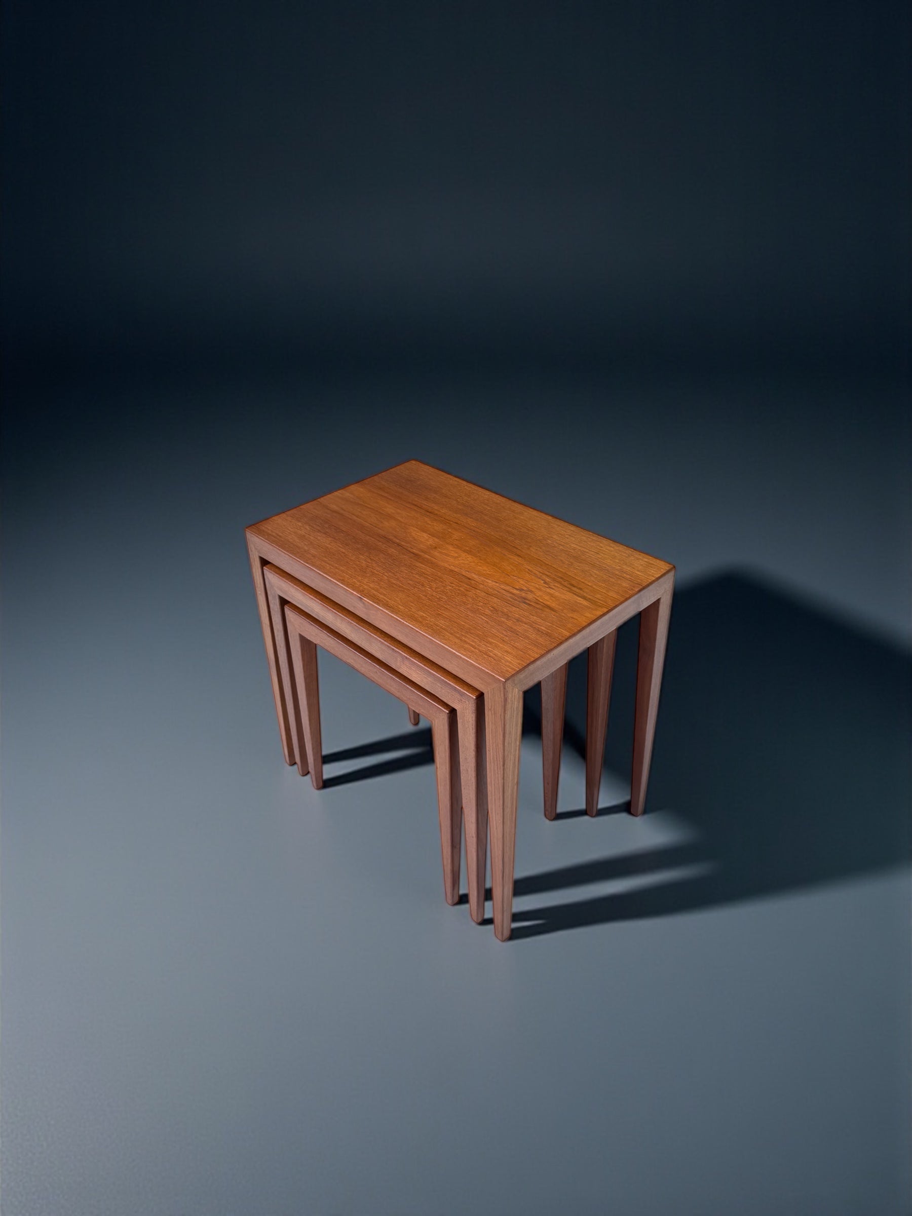 Severin_Hansen_Teak_Nesting_Tables_for_Haslev_Mobelfabrik,_Demark_1960's
