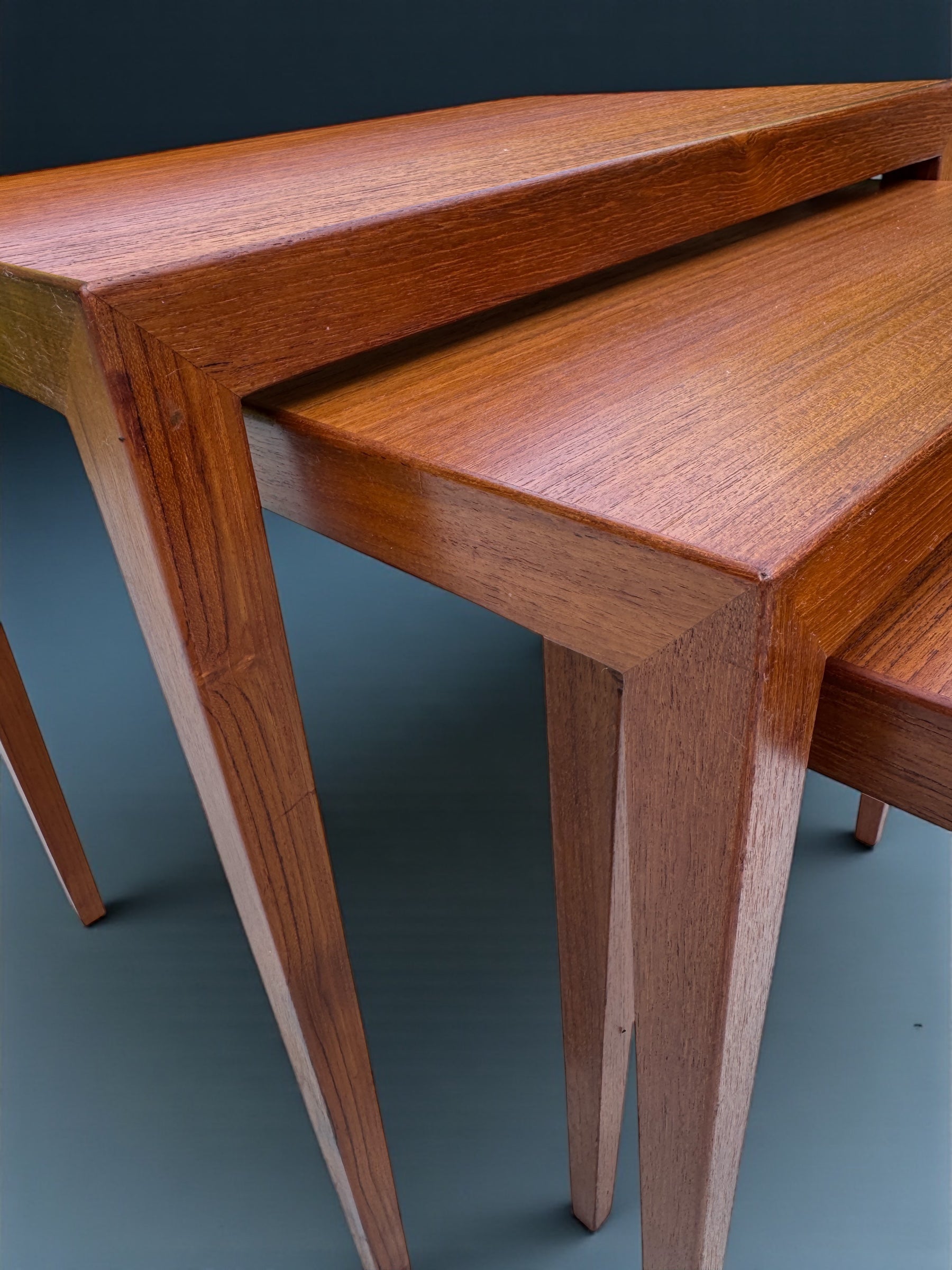 Severin_Hansen_Teak_Nesting_Tables_for_Haslev_Mobelfabrik,_Demark_1960's