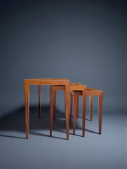 Severin_Hansen_Teak_Nesting_Tables_for_Haslev_Mobelfabrik,_Demark_1960's
