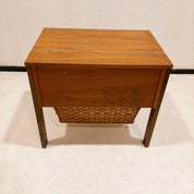 Vintage_Solid_Wood_Sewing_Cabinet_with_Woven_Basket,_Scandinavian_Side_Table