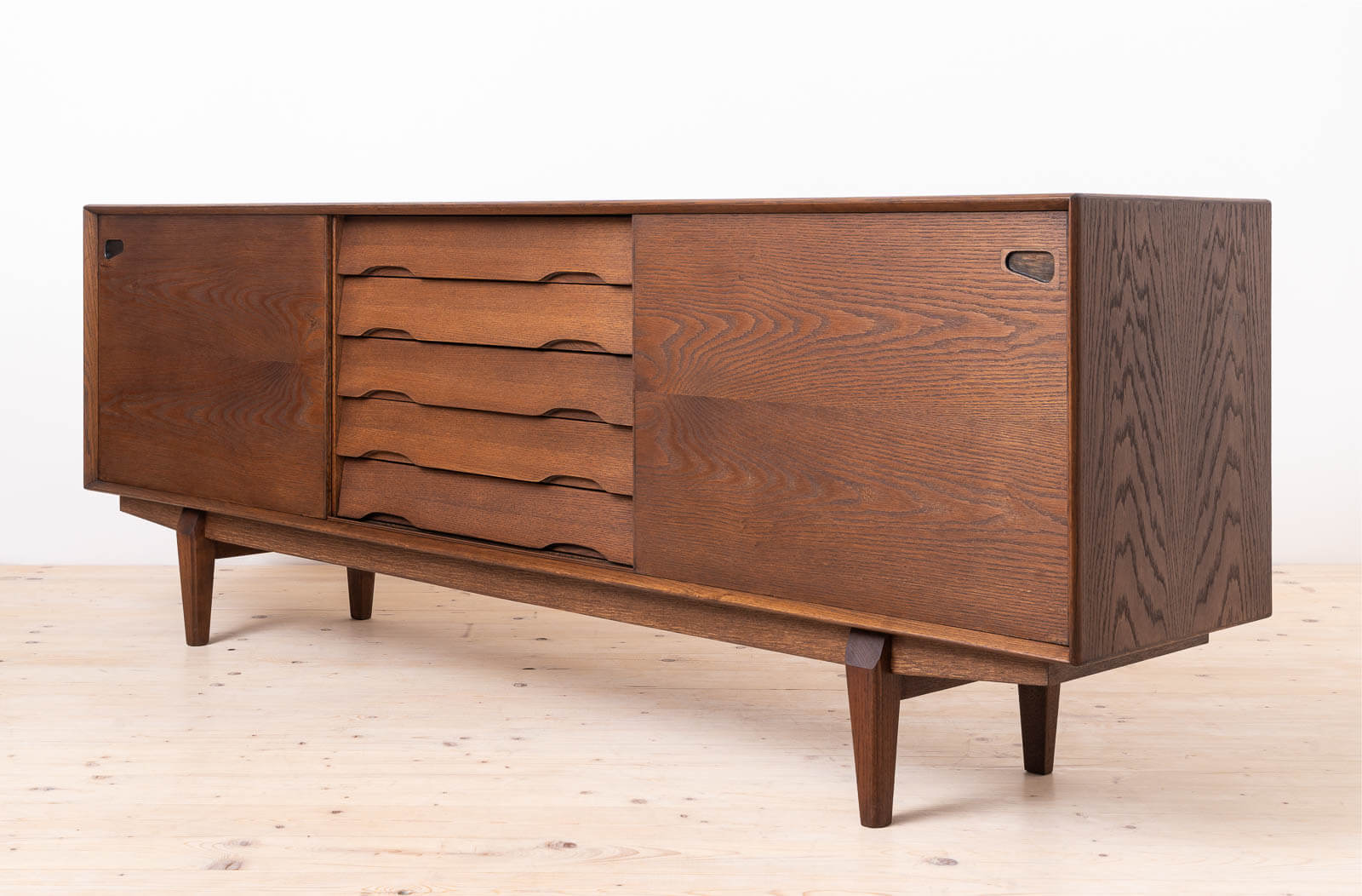Sideboard_by_Skovby_Møbler,_Model_No._65,_Chocolate_Brown_Stained_Oak,_Danish_Design
