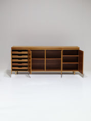 Skovby_Oak_Sideboard_with_Sliding_Doors,_Denmark_1960s