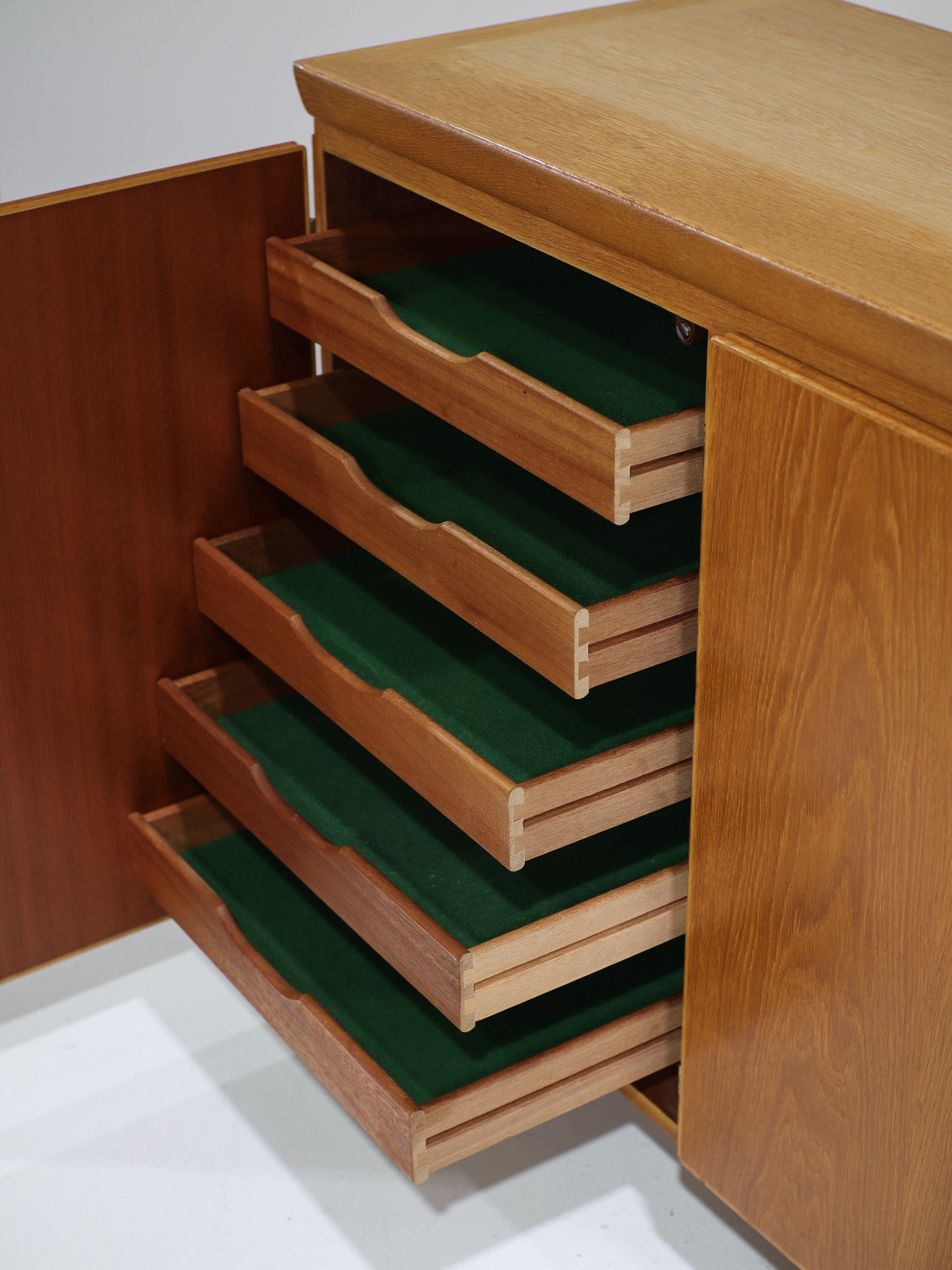 Skovby_Oak_Sideboard_with_Sliding_Doors,_Denmark_1960s