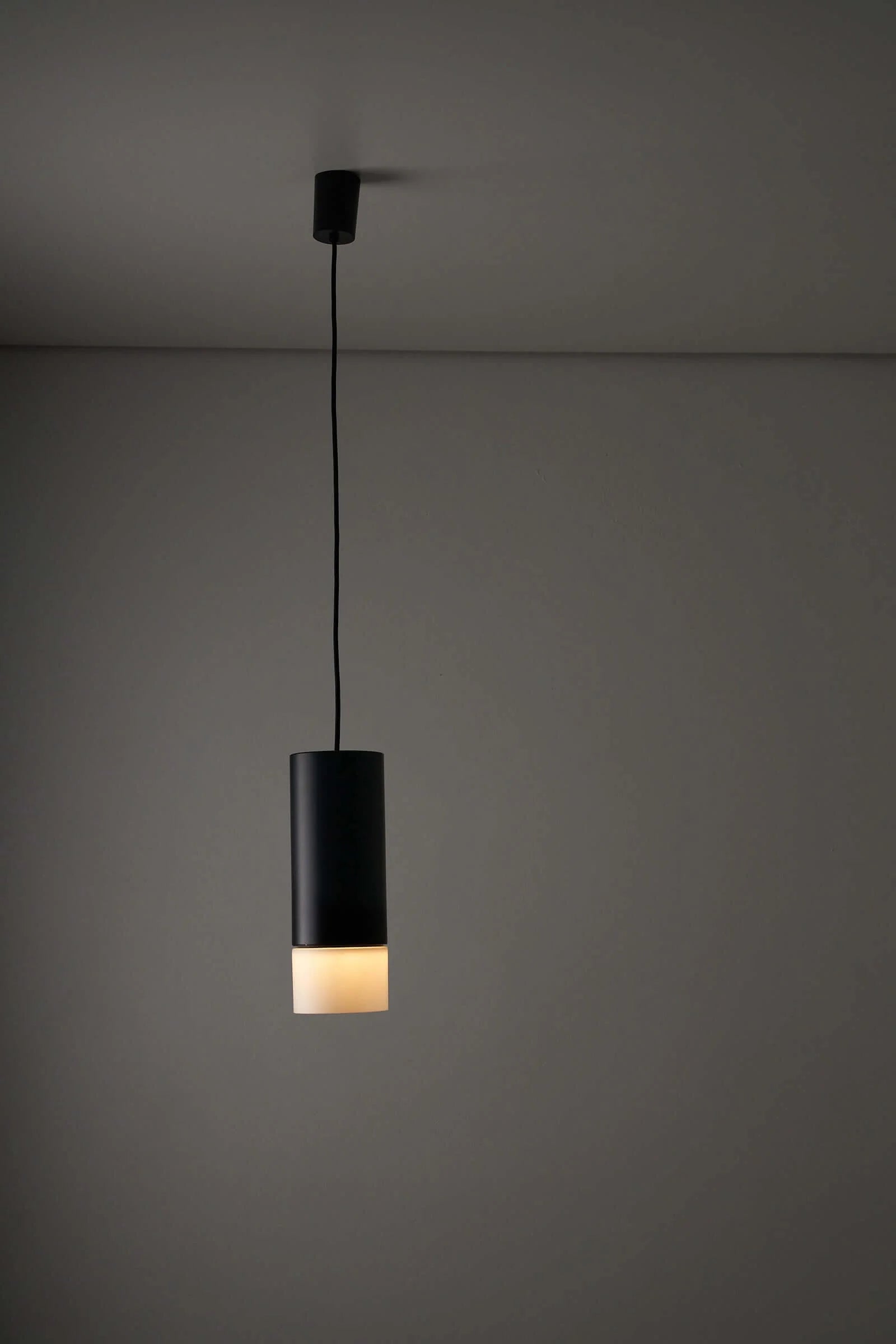Sleek_Opaline_Glass_&_Metal_Pendant,_Cosack,_1960,_Germany