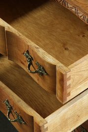 Small_Danish_Oak_Chest_of_Drawers_with_Brass_Handles,_Denmark,_1960s
