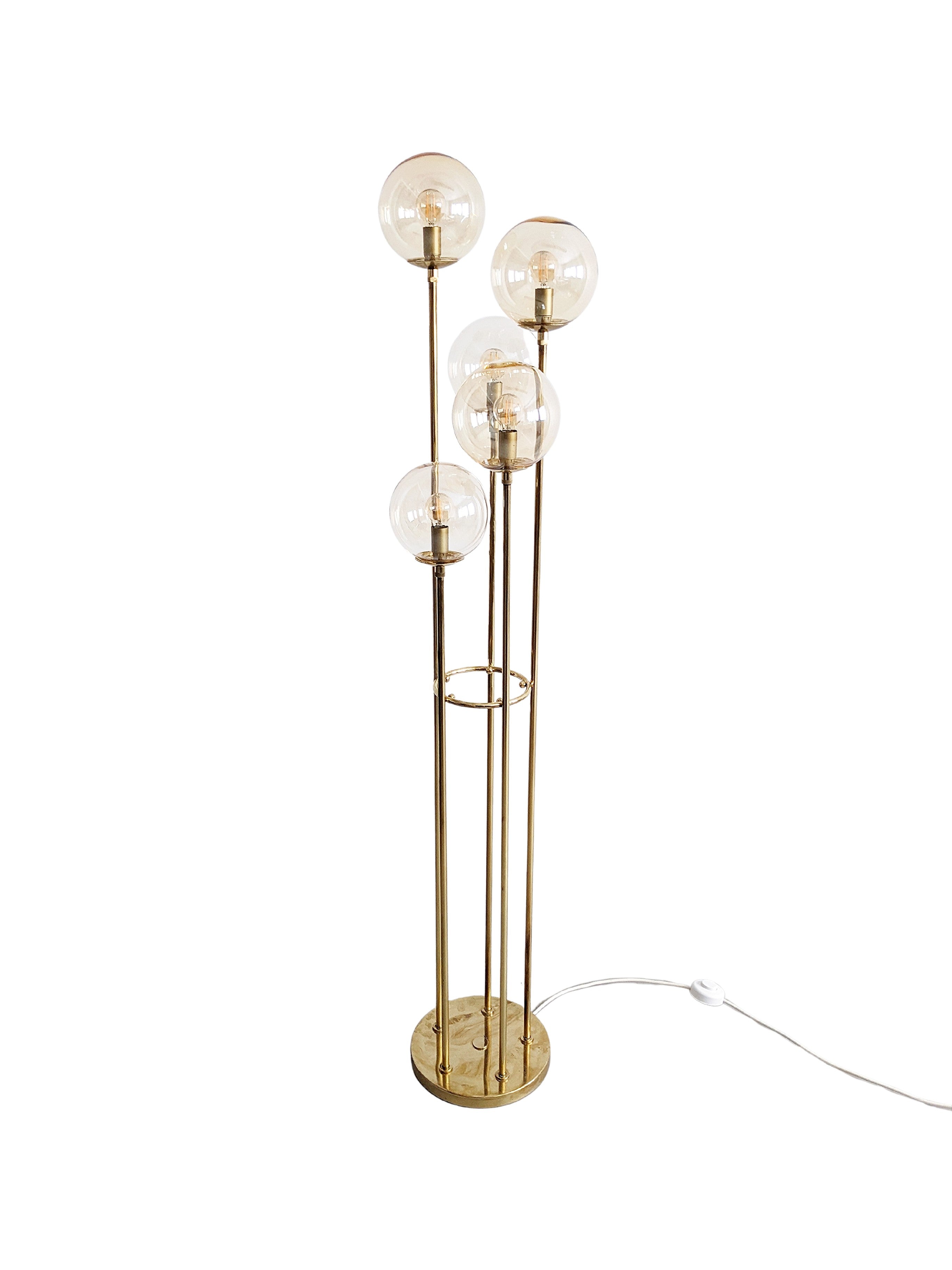 Sölken_Leuchten_Brass_Floor_Lamp_1970s