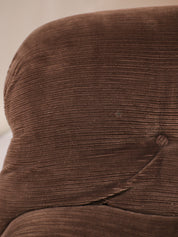 Soriana_2-seater_sofa_Cassina_brown_chrome_Italy_1970s