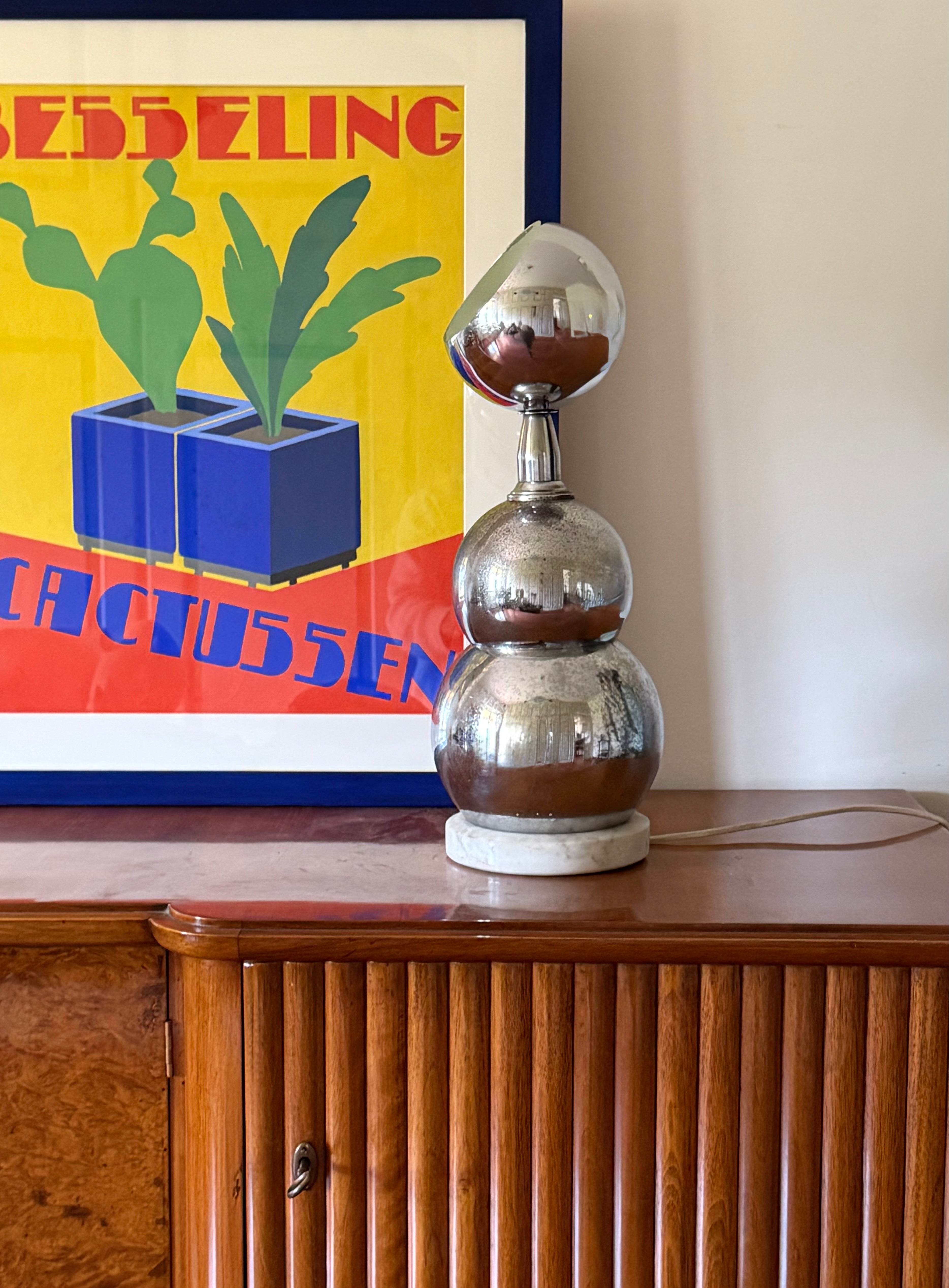 Space_Age_Chrome_Sphere_Lamp_with_Marble_Base,_France_1970s