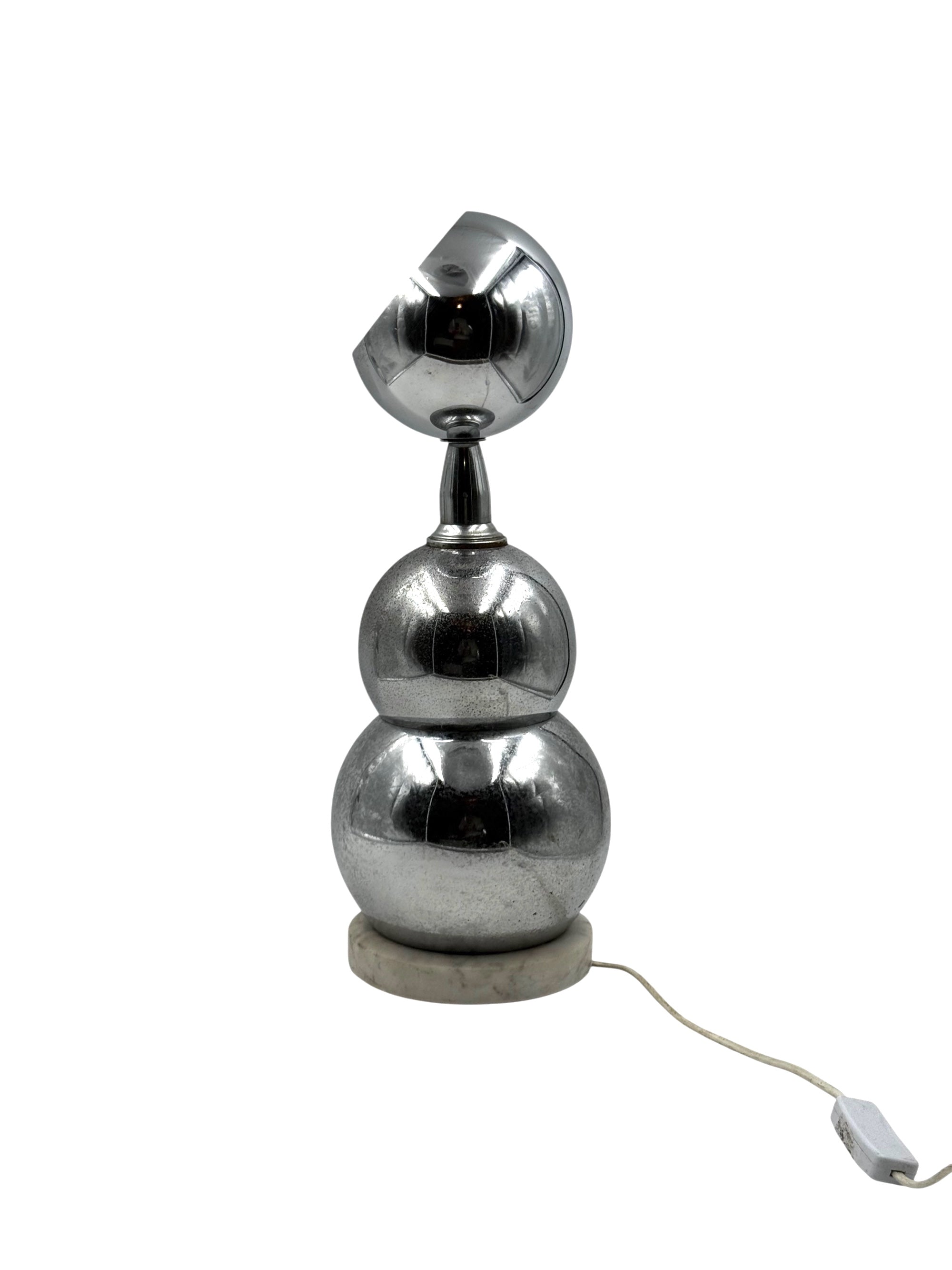 Space_Age_Chrome_Sphere_Lamp_with_Marble_Base,_France_1970s