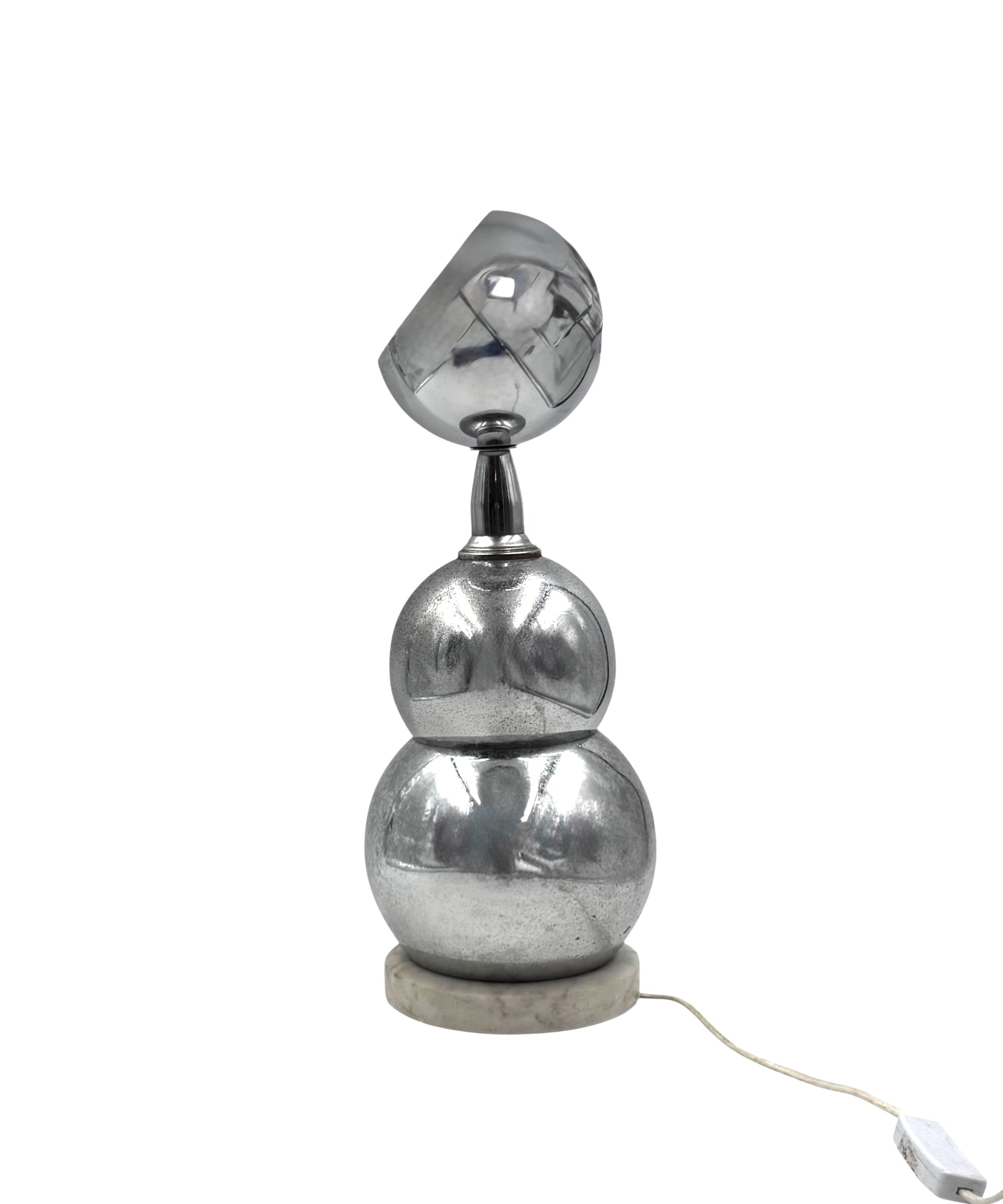Space_Age_Chrome_Sphere_Lamp_with_Marble_Base,_France_1970s