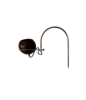 Space_Age_Mushroom_Arc_Wall_Lamp_by_Gepo,_Chrome_and_Brown_Adjustable_Light