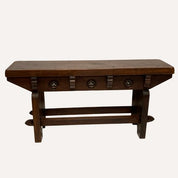 Spanish_Brutalist_Neo_Gothic_Oak_Bench_or_Console_Table,_Mid_Century,_Spain,_1960s