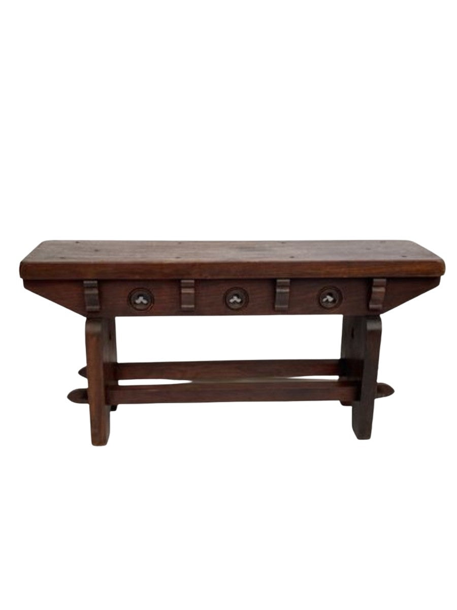 Spanish_Brutalist_Neo_Gothic_Oak_Bench_or_Console_Table,_Mid_Century,_Spain,_1960s