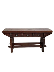 Spanish_Brutalist_Neo_Gothic_Oak_Bench_or_Console_Table,_Mid_Century,_Spain,_1960s