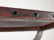 Spanish_Colonial_Revival_Curule_Stool_in_Wood_and_Leather,_Mexico_1940s