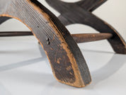 Spanish_Colonial_Revival_Curule_Stool_in_Wood_and_Leather,_Mexico_1940s