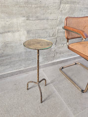 Mid-Century_Gilt_Wrought_Iron_and_Glass_Drinks_Side_Table,_Spain,_1950s
