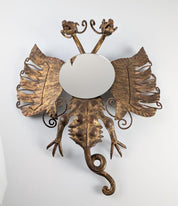 Spanish_Neo-Gothic_Style_Mirror_in_Gilded_Iron_with_Two-Headed_Dragon
