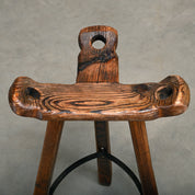Set_of_Spanish_Brutalist_Folding_Home_Bar_with_3_Bar_Stools,_Carved_Dark_Wood,_1950s,_in_the_Style_of_Sergio_Rodrigues