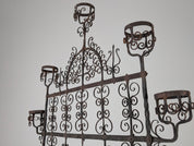 Spanish_Wrought_Iron_Fireplace_Screen_Candelabra,_Arts_and_Crafts,_1880s