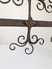 Spanish_Wrought_Iron_Fireplace_Screen_Candelabra,_Arts_and_Crafts,_1880s