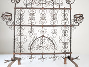 Spanish_Wrought_Iron_Fireplace_Screen_Candelabra,_Arts_and_Crafts,_1880s