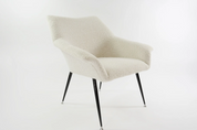 1970s_Shell_Armchair_in_Loop_Fabric_with_Chrome_Metal_Legs