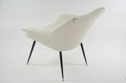 1970s_Shell_Armchair_in_Loop_Fabric_with_Chrome_Metal_Legs
