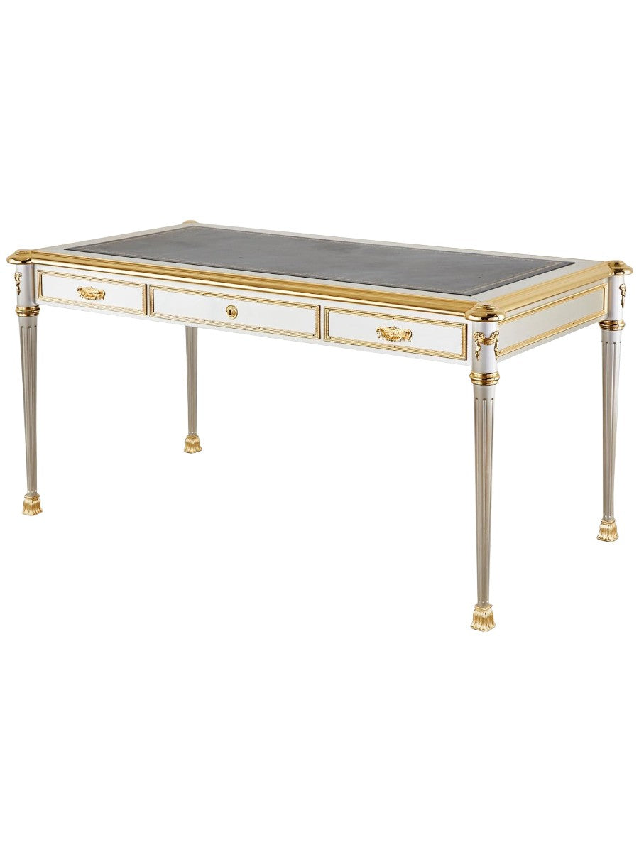Stainless_Steel_and_Bronze_Neoclassical_Desk_by_John_Vesey,_1960s,_USA
