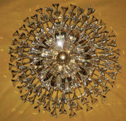 Stilkronen_Crystal_Glass_Chandelier_on_Gilt_Brass_Frame,_Italy_1970s