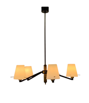 Stilnovo_Attributed_Five_Light_Chandelier_in_Black_Metal,_Brass_and_Opaline_Glass,_Italy