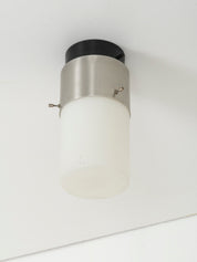 Stilnovo_Model_1245_Ceiling_Lamp_in_Opal_Glass_and_Nickel-Plated_Aluminum,_Italy,_1950s