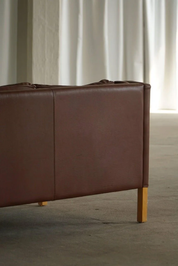 Stouby_Møbelfabrik,_Mid_Century_3-Seater_Sofa_in_Brown_Leather,_Made_in_1970s