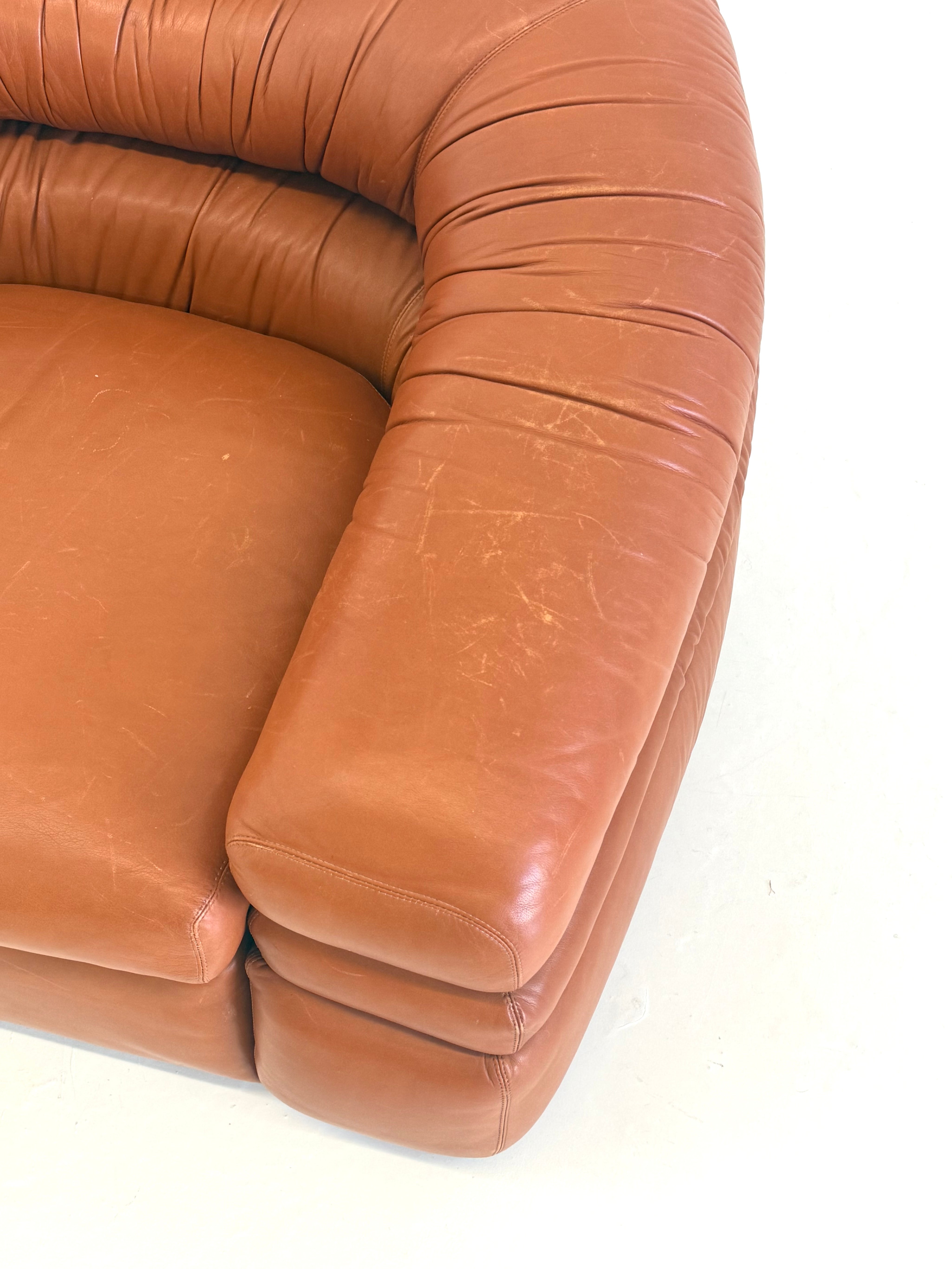 Straccio_Lounge_Chair_by_De_Pas,_D’Urbino_and_Lomazzi_for_Zanotta_in_Cognac_Leather,_Italy_1970s